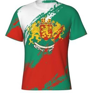 Bulgarije Vlag Kleur 3D Gedrukt Patriottische Strakke T-shirt Tees Sport Voetbal Shirts, Meerkleurig, M