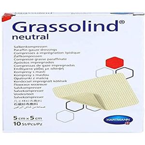 GRASSOLIND Salbenkompressen steril 5 X 5 cm, 10 st. Comprimeert