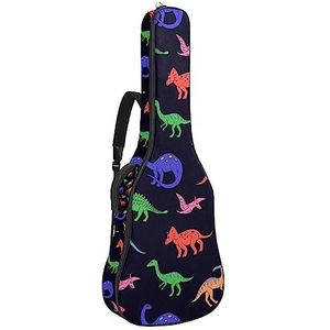 Akoestische Gitaar Tas Waterdichte Gitaren Rugzak Dikke Zachte Gewatteerde Dinosaurus Klassieke Git, Meerkleurig, 42.9x16.9x4.7 in, Tas Organizer