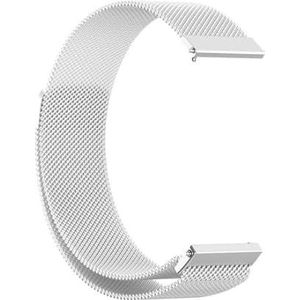 By Qubix - Compatible met Garmin Venu/Sq / Sq2 / 2 plus - Milanese bandje - Zilver - Compatible Garmin bandje - Bandbreedte: 20mm