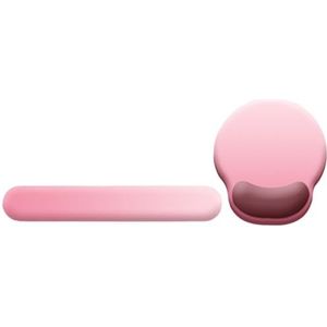 Muismat Creatieve Gradient Kleur Siliconen Antislip Muismat Leuke Kantoor Toetsenbord Handrust Laptop Bureau Pols Pads(Roze,Set)
