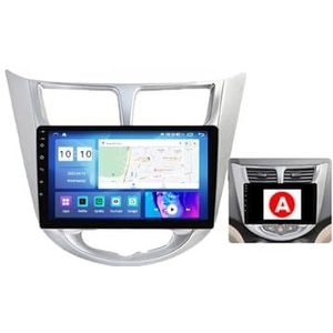 9 inch touch screen multimedia speler bluetooth autoradio voor Hyundai Verna 2010-2016 Android 12.0 Car Stereo gebouwd carautoplay ondersteuning stuurwielbediening wifi 4g gps navigatie (Size : 4+WIF