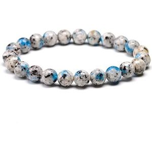 MBDXMZEIK Armband van natuurlijke jaspis, 6, 8, 10 mm, jaspis, geschikt voor vrouwen en mannen, handgemaakte rekbare ronde kralen, sieraden, 25cm 9.8inch