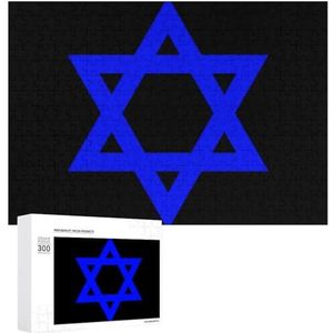 Israël Vlag Hexagram Ster Grappige Puzzels Voor Volwassenen 300/500/1000 Stuk Jigsaw Puzzel Uitdagend Game Decor