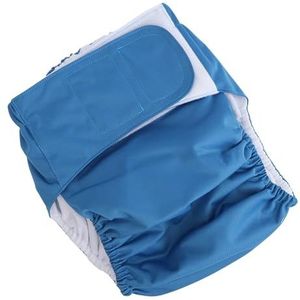 Doek incontinentie ondergoed elastische taille luiers voor volwassenen wasbaar houden huid droog ademend dagelijks gebruik voor mannen vrouwen (donkerblauw)