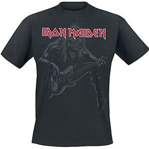 Iron Maiden Eddie Bass T-shirt zwart M 100% katoen Onbekend Band merch, Bands