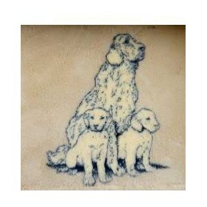 Vetbedding Vet Bed - Goldenretriever - 100 x 75 cm Hondenkleed Dierenkleed Puppykleed Hondenfokker UK Made wasbaar
