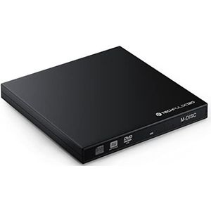 techPulse120 Externe USB 3.0 DVD CD M-Disc brander Burner Drive Slim SuperDrive DVDRW CDRW ROM voor Computer Desktop PC Notebook Ultrabook Netbook Laptop Zwart