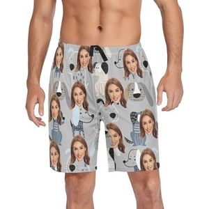 Grappige Honden Custom Pyjama Broek Voor Heren Geschenken Katoenen Broek met Zakken voor Volwassenen Zachte Joggingbroek Verjaardagscadeaus S, Funny Dogs Custom Short, S