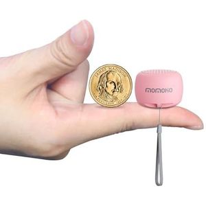 Momoho Mini Bluetooth luidspreker - beste kleine draagbare soundcore BTS0011 voor binnen, buiten en reizen (roze)