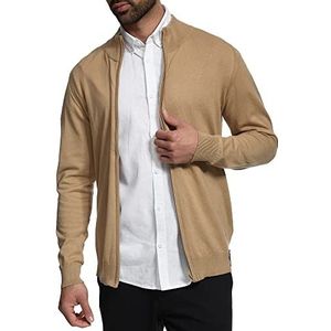 INDICODE JEANS Gebreid vest 'Lau'  beige