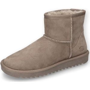 Dockers by Gerli Klassieke enkellaarsjes voor dames, uitneembaar voetbed, warm gevoerd, Taupe 430, 44 EU