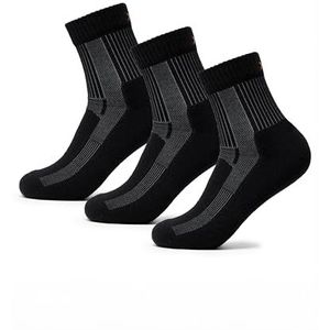 Occulto merino wandelsokken dames en heren 3-pack (model: Makalu) 3 Paren | Zwart 35-38