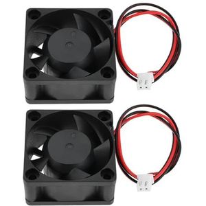 VGOL 2 stuks DC 12V borstelloze 2-pins ventilator 40x40x20mm koelventilator lager koelventilator voor computers CPU koeling 3D-printers en lasers zwart