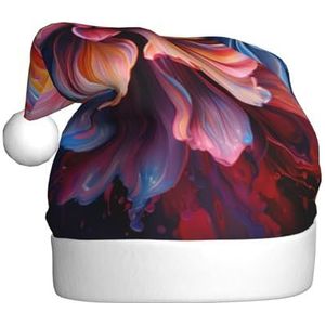ENVEED Gekleurde bloem vakantie decoratie hoed - volwassen pluche kersthoed, de perfecte kerst decoratieve hoed