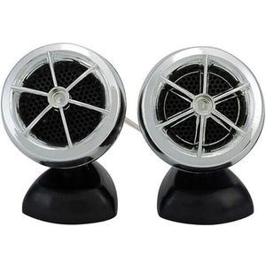 Tweeter auto Tweeters voor auto Zwart/Goud/Zilver Universeel Paar 1200W Auto Mini Dome Tweeters Met 98dB Gevoeligheid Auto Tweeters(Silver)