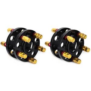 5x120 Past Voor Bmw Forged 6061 T6 Grade Aluminium Verspringende Wiel Spacers Kit (2) 15mm & 20mm W/Verlengde Bouten Cone Seat Afstandhouders(Gold)