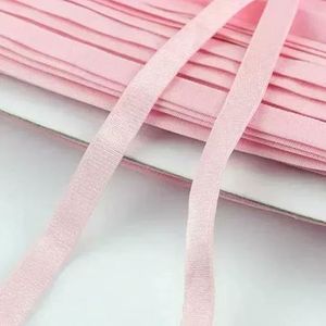 10 mm elastische ondergoedband voor het naaien van badpakriemen, rubberen lint, schouderband, bh-notitieboek, stretchtape, doe-het-zelfaccessoires, roze, 10 mm, 5 meter
