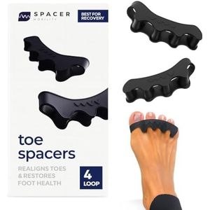 De teenafstandhouder van Spacer Mobility, herstel van de grond, corrigeert eeltknobbels, plantaire fasciitis en correcte tenen | Unisex therapeutische teenafstandhouder - verlicht voetpijn en spanning
