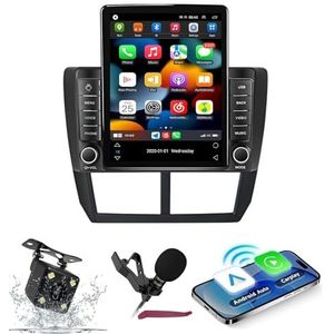 Android 14 Autoradio Navi voor S-ubaru Forester 3 (2007-2013) 9.7 ""Verticale schermradio met draadloze carplay Android Car GPS met Bluetooth 5.0 HIFI FM 5G-WiFi SWC MIC-camera,M200s