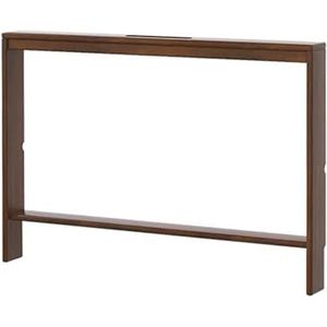 GUAWJRZDP Consoletafel, Haltafel, Houten Console Tafel, Gangtafel Lengte 100cm, Plintlijnen, Achter Banktafel Met Kabelbeheer, for Woonkamer, Gang, Entree Woonkamer(Walnut,W10cm/3.9in)