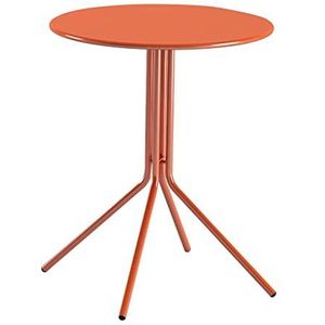 Kleine ronde tafel van ijzer, creatieve balkonsalontafel, kleine huishoudelijke eettafel, salontafel voor receptie en onderhandeling, buitenmelktheewinkel Netflix-kaarttafel (kleur: oranje, maat: 60x7