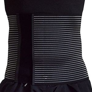 Buikriem post operatie unisex compressiegordel post geboorte operatie verlichting rugpijn verstelbare H 28 (zwart, S)