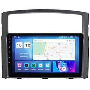 Android 12.0 Car Stereo 9 ""Touch Screen auto audio speler bluetooth stuurwielbediening Voor Mitsubishi Pajero 2006-2014 auto speler Ondersteunt CarAutoPlay PIP GPS Navigatie Backup Camera (Size : 4+