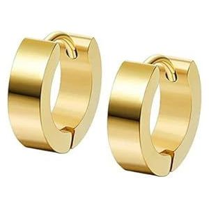 3 paar oorbellen Set roestvrij staal Ring hanger Cross oorbellen zilver goud zwart mannen en vrouwen Punk Fashion