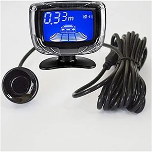 Auto Parking Sensor Parkeersensor Dual CPU LCD-scherm Met Schakelaar 12V Auto Reverse Backup Sensor Parking Radar Monitor Detector Systeem auto-achteruitrijsensor(Zwart)
