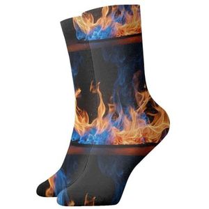 UVBDF De blauwe Sokken van het Vlam In te ademen Comfort, Vochtafvoerende Zachte Sokken voor Dagelijkse Dra