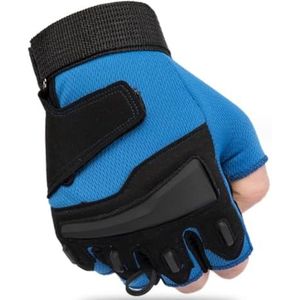 Sporthandschoenen Handschoenen Voor Heren Gewichthefhandschoenen Voor Training Fitness Gymhandschoenen Mountainbike (Color : Blue, Size : Large)