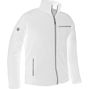 ACE Fleecejack - Warme outdoorjas voor heren - Herenjas zonder capuchon - Ritssluiting & drie zakken - White - XXL