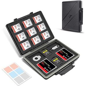 JJC 45 sleuven SD TF Geheugenkaarthouder Box Waterbestendig voor 30 Micro SD + 9 SD + 2 XQD + 2 CF-EXP. TYPE-B en -A