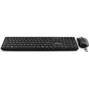 MediaRange MROS107 draadloos toetsenbord en optische 3 knoppen draadloze muis set zwart