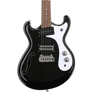 Danelectro '66T Gitaar met Vibrato ~ Glans Zwart