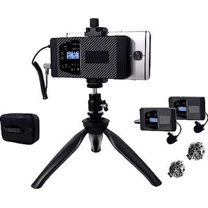 Geluidskaartkit, WS60 UHF Dual-channel draadloze reversmicrofoon met telefoonclip Lavalier-microfoon