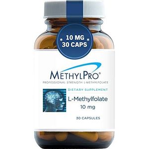 MethylPro L-Methylfolate 10 mg - 10000 mcg Professional Strength Active Folate, 30 Capsules