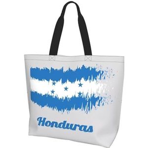 MYGANN Blauwe Honduras Vlag Vrouwen Grote Capaciteit Schouder Waterdichte Boodschappentas Voor Dagelijkse Reizen Gift Bag, Zwart, Eén maat