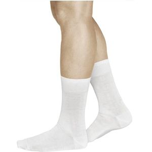 VITSOCKS 100% Katoenen Dunne Zachte Sokken Heren (3 PAAR) Relaxte Pasvorm, wit, 44-46