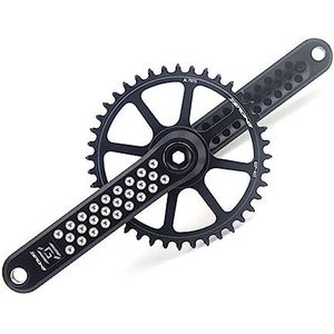 QFWRYBHD Fiets Crank Arms MTB Crank Set 165mm/170mm/175mm Duurzame Aluminium Cranks 40T/42T/44T/46T/48T BCD Met Kettingblad Bouten Holle Geïntegreerde Crank Set (Kleur: Zilver 170mm, Maat: 48T)