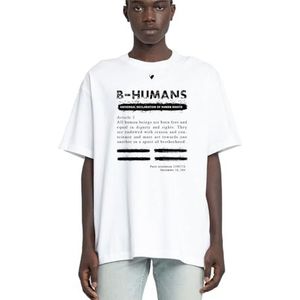 B-Humans T-shirt: Artikel 1, Wit unisex t-shirt, oversize, 100% katoen, maat M