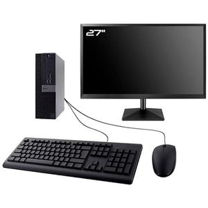 PC Dell 3040 SFF Display 27"" Intel G4400 RAM 8GB SDD 4TB HDMI WiFi W11 (gereviseerd)