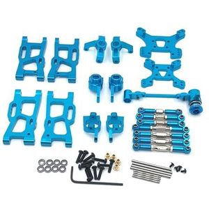Metalen upgrade for WLtoys 144010 124017 124019 144001 144002 afstandsbedieningsauto(Blue)