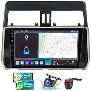 Android 13 10 Inch 2 Din QLED Autoradio Voor Toyota Land Cruiser Prado 150 2018-2020 - Camera DVR - Steun Carplay Android Auto DSP Stuurwiel FM RDS DAB WIFI 4G BT 5.0 Split-Screen(NF-4)