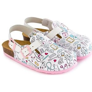 Haikon Hada Nursing Rose Clogs Bio verzorging & medicijnen, Bedrukt, 40/41 EU
