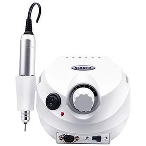 Elektrische nagelvijl, 35000 RPM elektrische nagelvijl, professionele handgreep elektrische nagelboormachine, manicure nagelboorset gereedschap voor zowel natuurlijke als kunstnagels (Color : White,