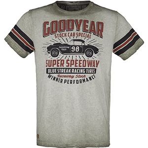Goodyear Men T-shirt Comfort Fit T-shirt olijf L 100% katoen Biker, Rock wear, Rockabilly, Street wear