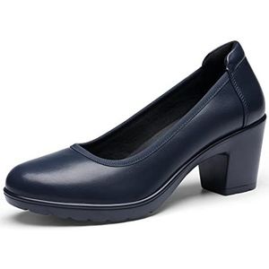 DREAM PAIRS Gesloten hakken voor dames.,Size 36,Blauw/Marine,SDPU2230W-E