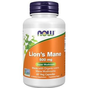 NOW Foods - Lion's Mane - Voedingssupplement - 500 mg - 60 Vcaps